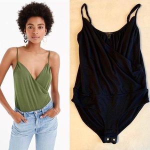 NWT black J crew V neck bodysuit